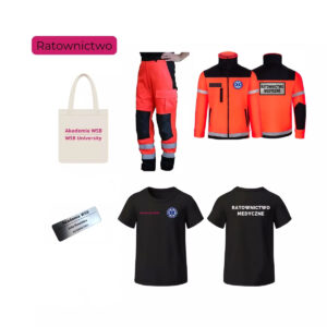 Ratownictwo Wyprawka, Zestaw Welcomepack (Spodnie FLUO, T-shirt, Torba bawełniana, Identyfikator, Polar)