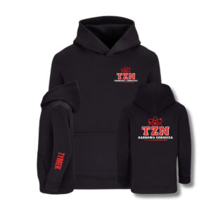 Bluza z kapturem - logo TZNDG + imię (ksywa) na rękawie - Techniczne Zakłady Naukowe w Dąbrowie Górniczej