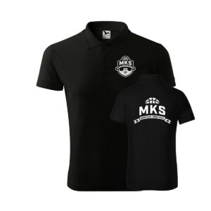 Koszulka POLO MKS DĄBROWA GÓRNICZA KOSZYKÓWKA herb czarno-biały