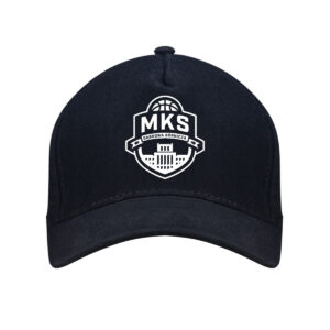 Czapka z daszkiem MKS DĄBROWA GÓRNICZA KOSZYKÓWKA herb czarno-biały