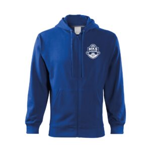 Bluza z kapturem rozsuwana MKS DĄBROWA GÓRNICZA KOSZYKÓWKA herb czarno-biały