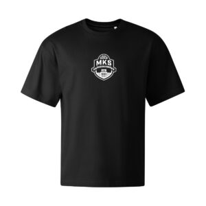 T-SHIRT OVERSIZE MKS DĄBROWA GÓRNICZA KOSZYKÓWKA herb czarno-biały